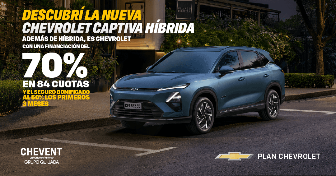 Chevrolet Captiva Híbrida - Financiación 70% en 84 cuotas, seguro bonificado 50% los primeros 3 meses. Chevent Grupo Quijada