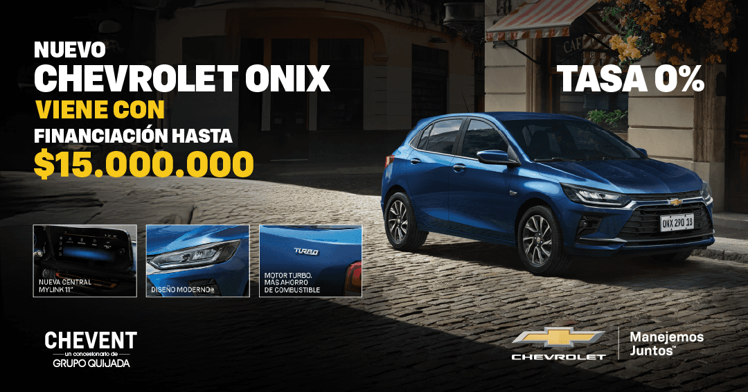 Chevrolet Onix - Tasa 0% a 24 meses