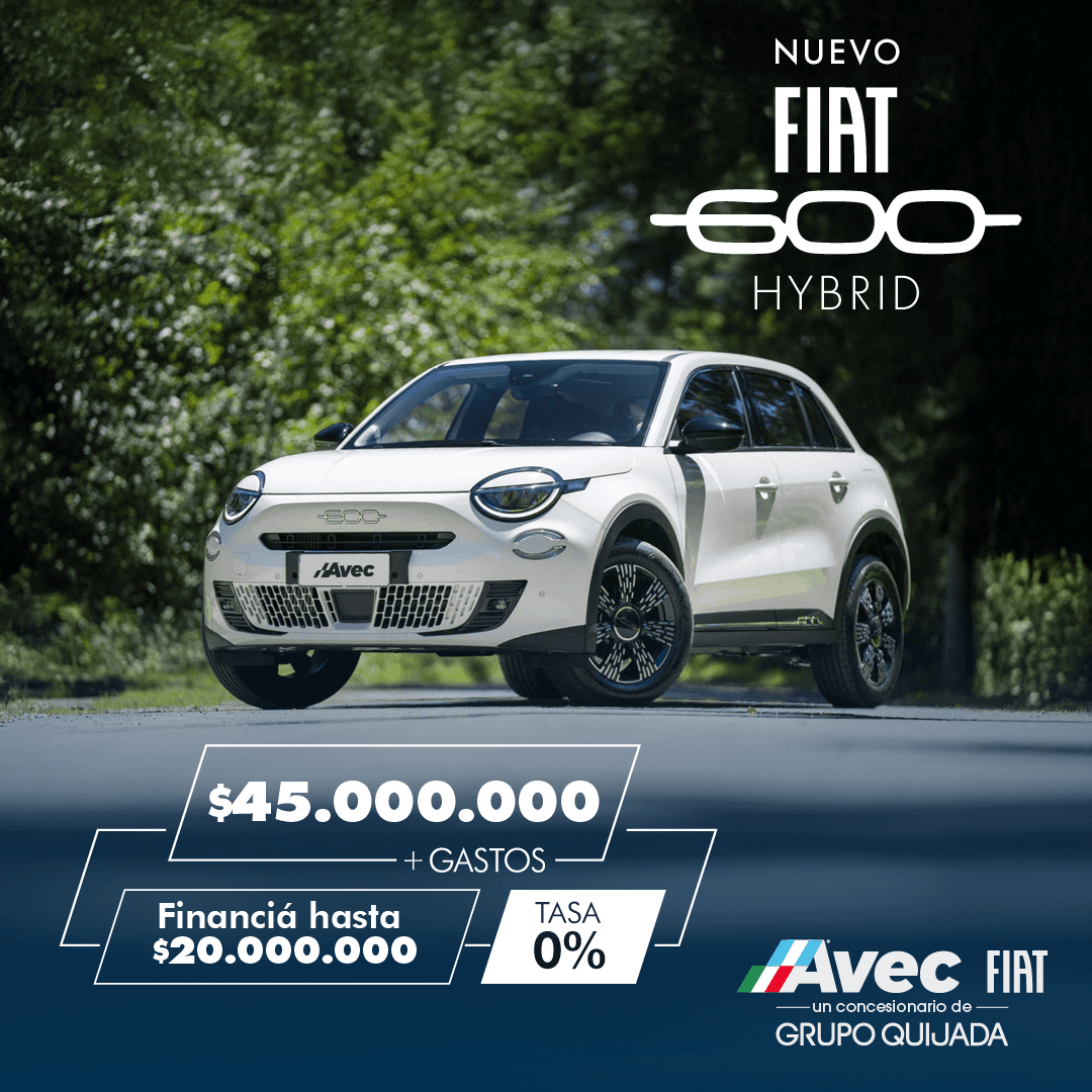 Fiat 600 Hybrid - Precio $45.000.000, financiación hasta $20.000.000 a tasa 0%